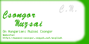 csongor muzsai business card